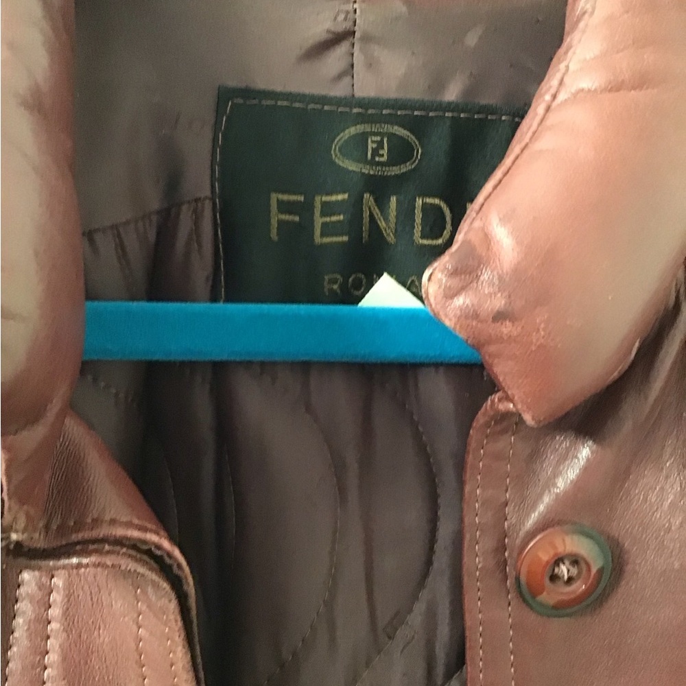 Fendi Vintage Burgundy Leather Coat - Picture 5 of 7